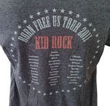 Anvil Men's Kid Rock Born Free US Tour 2011 Gray Short Sleeve Shirt Size Large