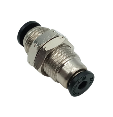 Lot of (3) Conek PM1/8 Bulkhead Union 1/8" Tube Push To Connect Fitting