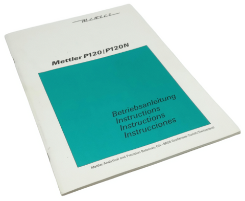 Mettler Models P120 & P120N Balances Instruction Manual