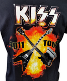 Alstyle Men's KISS The Hottest Show On Earth 2011 Tour Concert Black Shirt Large
