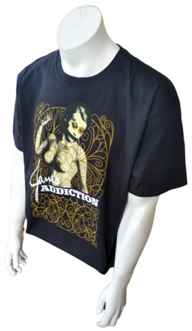 Anvil Men's Jane's Addiction Graphic Black Short Sleeve Shirt Size X-Large