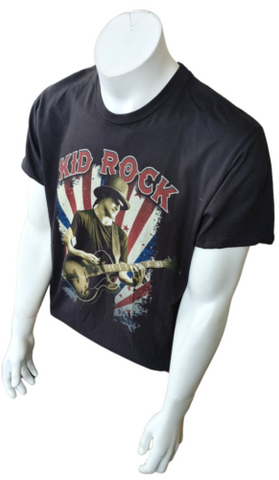 Hanes Men's Kid Rock US Tour 2011 Graphic Black Short Sleeve Shirt Size Large