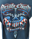 Alstyle Men's Orange County Choppers Graphic Blue Short Sleeve Shirt Size Large