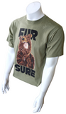 Workaholics Men's Fur Sure Graphic Dark Green Shirt Size Medium