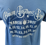 Gildan Men's The Allman Brothers Band Beacon Theatre NY 2011 Blue Shirt Size L