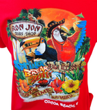 Anvil Men's Ron Jon Surf Shop Spring Break 2011 Cocoa Beach Red Shirt Size XL
