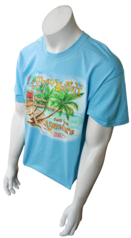 Gildan Men's Jimmy Buffett Songs From St. Somewhere Tour 2013 Blue Shirt Size L