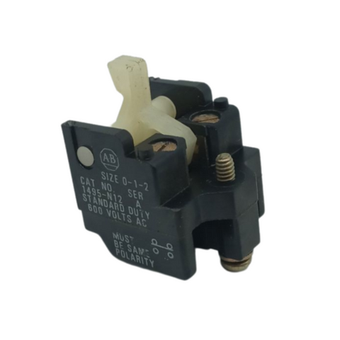 Allen-Bradley 1495-N12 Standard Duty Auxiliary Contact 600VAC Size 0-1-2