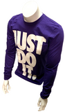 Nike Men's Graphic "Just Do It" Purple Long Sleeve Shirt Size Small