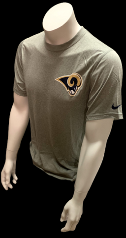 Nike Dri Fit Men's St. Louis Rams Football Gray Short Sleeve Shirt NFL T-Shirt