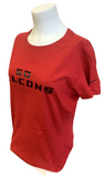 Nike Women's Atlanta Falcons NFL Football "Go Falcons" Red Slim Fit Shirt Size L