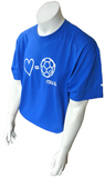 Puma Men's Love Equals Soccer Italy Blue Short Sleeve Shirt Size X-Large