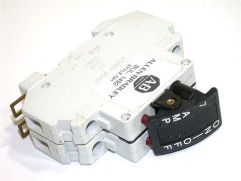 UP TO 2 ALLEN BRADLEY 7AMP 2POLE 125VAC/65VDC CIRCUIT BREAKERS 1492-GHD070F