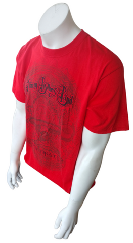 Anvil Men's The Allman Brothers Band NYC 2010 Red Short Sleeve Shirt Size Large