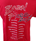 Hanes Men's Kid Rock Flyin High Born Free Tour 2011 Red Shirt Size Large