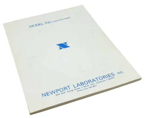 Newport Labs Model 700 Counter/Viewer Instruction Manual
