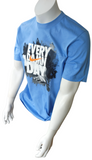 Nike Jordan Men's Every Damn Day Blue Short Sleeve Shirt Size Large