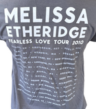 Anvil Organic Melissa Etheridge Fearless Love Tour 2010 Gray Shirt Size Large