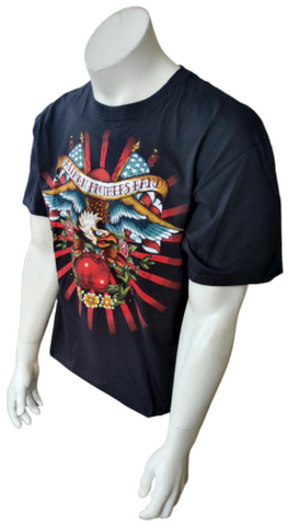 Anvil Men's The Allman Brothers Band 2010 Black Short Sleeve Shirt Size Large