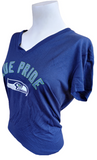 Nike Dri Fit Women's Seattle Seahawks Blue Pride Navy Short Sleeve Shirt Size L