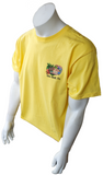 Anvil Men's Ron Jon Surf Shop Peace Sun & Surf Cocoa Beach Yellow Shirt Size L