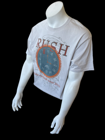 Gildan Men's Rush Time Machine Tour 2010 Gray Short Sleeve Shirt Size Large