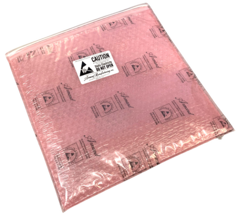 Armand Manufacturing 2084-1212C Static Dissipative Zip 12X12 Cushion Bag (94 Pc)