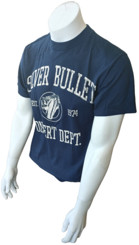 Alstyle Men's Bob Seger Silver Bullet Concert Dept. Navy Shirt Size Medium