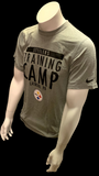 Nike Dri Fit Men's Pittsburgh Steelers Training Camp Gray Short Sleeve Shirt NFL
