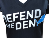 Nike Dri Fit Women's Detroit Lions Defend The Den Black Short Sleeve Shirt Small