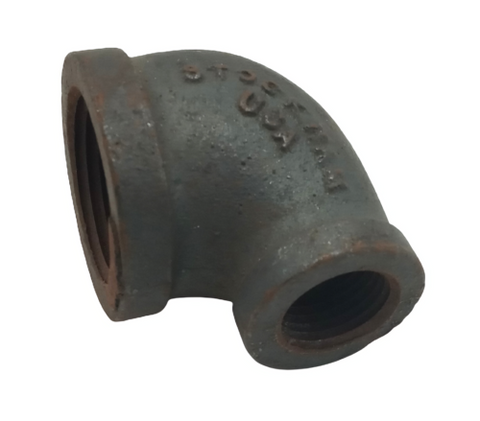 Stockham Cast Iron 90 Degree Reducing Elbow 1" x 1/2" FPT