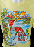 Gildan Men's Jimmy Buffet Lounging At The Lagoon 2012-2013 Yellow Shirt Size L