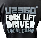Alstyle Men's U2 360° World Tour Load In 180 Fork Lift Driver Crew Shirt Size XL