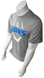 Nike Dri-Fit Men's Detroit Lions NFL Football Gray Short Sleeve Shirt Size Small