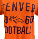 Nike Women's Denver Broncos Football 1960 Orange Short Sleeve Slim Fit Shirt L