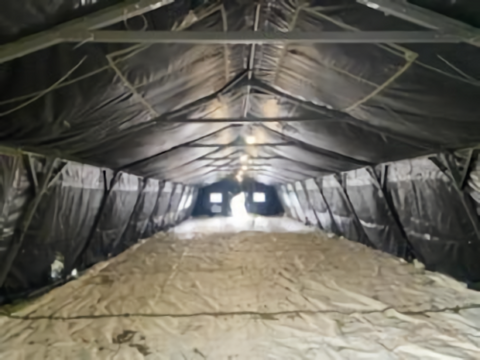 Military Expandable Modular Temper Tent US GI Green 80' x 20' w/ Liner