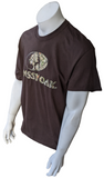 Gildan Men's Mossy Oak Graphic Brown Short Sleeve Shirt Size Large