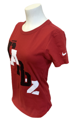 Nike Women's Arizona Cardinals Cardz Red Slim Fit Short Sleeve Shirt Size Small