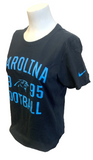 Nike Women's Carolina Panthers Football 1995 Black Slim Fit Shirt Size Large
