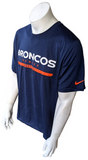 Nike Dri-Fit Men's Denver Broncos Football NFL Navy Short Sleeve Shirt