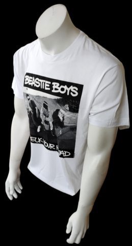 Tultex Men's Beastie Boys Check Your Head Graphic White Shirt Size Medium