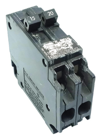 ITE Q1520 2 Pole Twin Circuit Breaker 15A / 20A 120VAC Plug In Mount