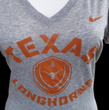 Nike Women's NCAA Texas Longhorns Gray Slim Fit Shirt Size Small