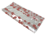 100 Cellophane Clear Gusset Cello Bags Candy Coral Bubbles 3.5" x 2" x 7.5"