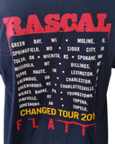 Gildan Men's Rascal Flatts Changed Tour Concert Black Short Sleeve Shirt Size XL