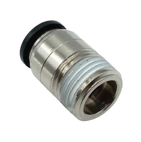 Lot of (2) Conek POC1/2-N4 Round Straight Push To Connect Fitting 1/2" NPT