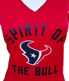 Nike Dri Fit Women's Houston Texans Spirit Of The Bull Red Short Sleeve Shirt S