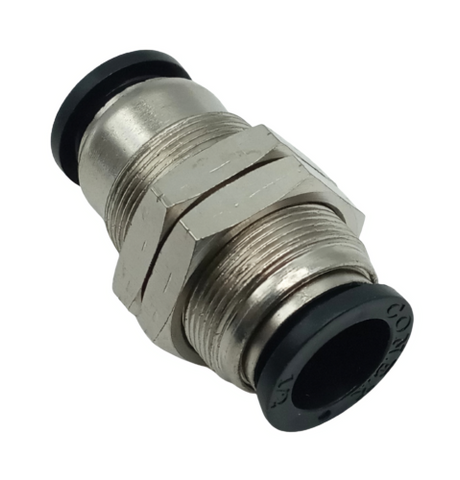 Lot of (2) Conek PM1/2 Bulkhead Union 1/2" Tube Push To Connect Fitting