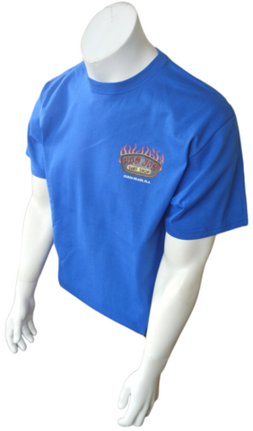 Anvil Men's Ron Jon Surf Shop Rockidols Cocoa Beach Fl Blue Shirt Size Large