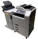 HP Color LaserJet CM6040F MFP Printer Q3939A w/ HP Q6998A Stapler Stacker